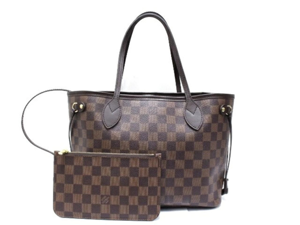 Louis Vuitton Neverfull Damier Bag Tote Brown